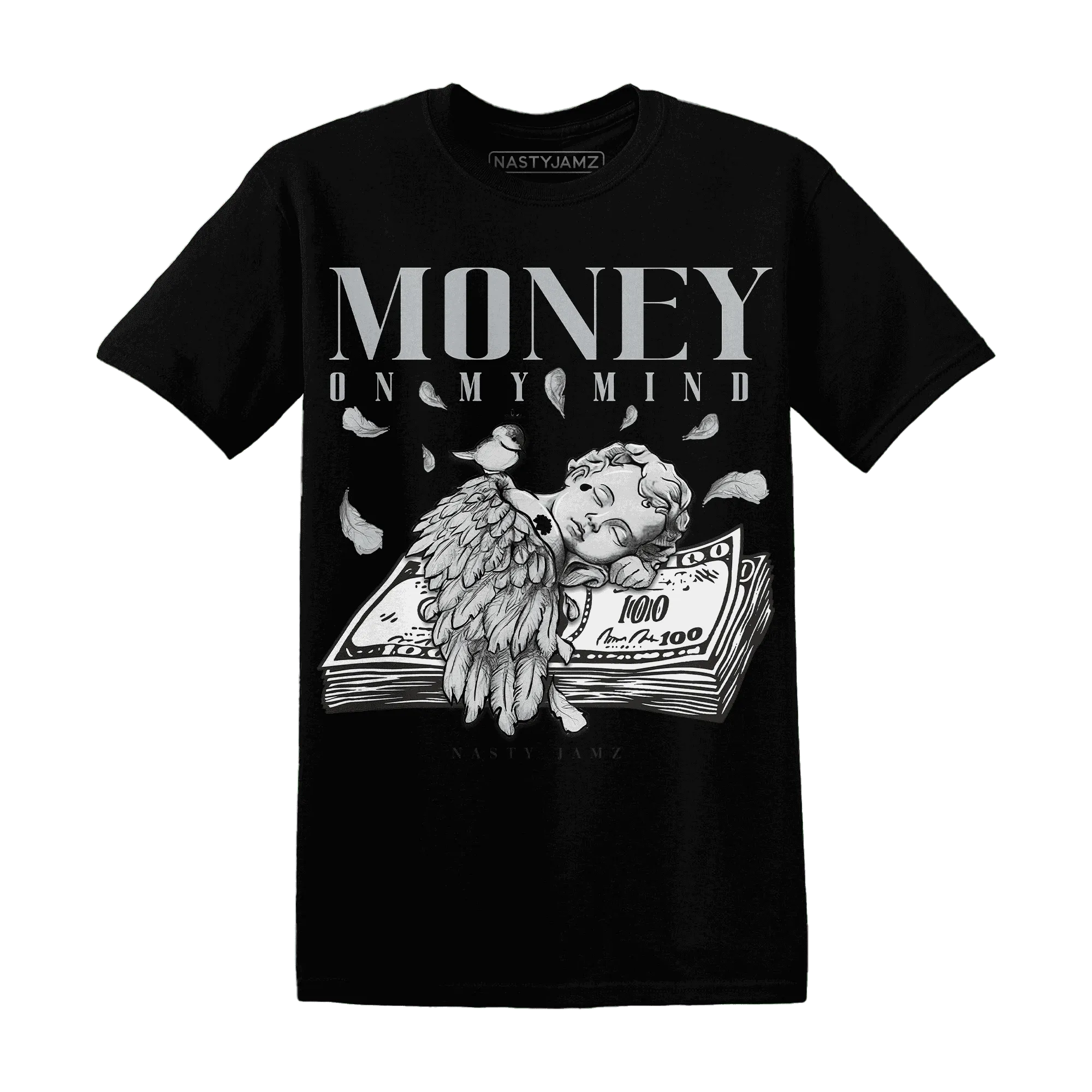 Wolf-Grey-12s-NastyJamz-T-Shirt-Match-Money-On-My-Mind-Angel
