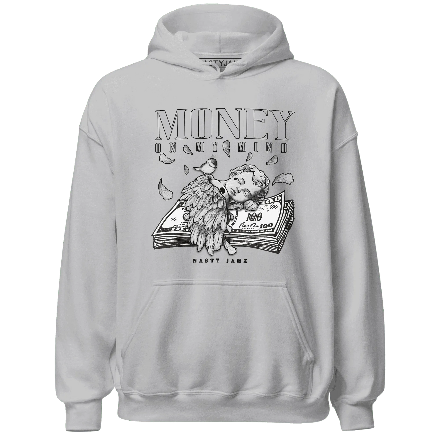 Wolf-Grey-12s-NastyJamz-Hoodie-Match-Money-On-My-Mind-Angel