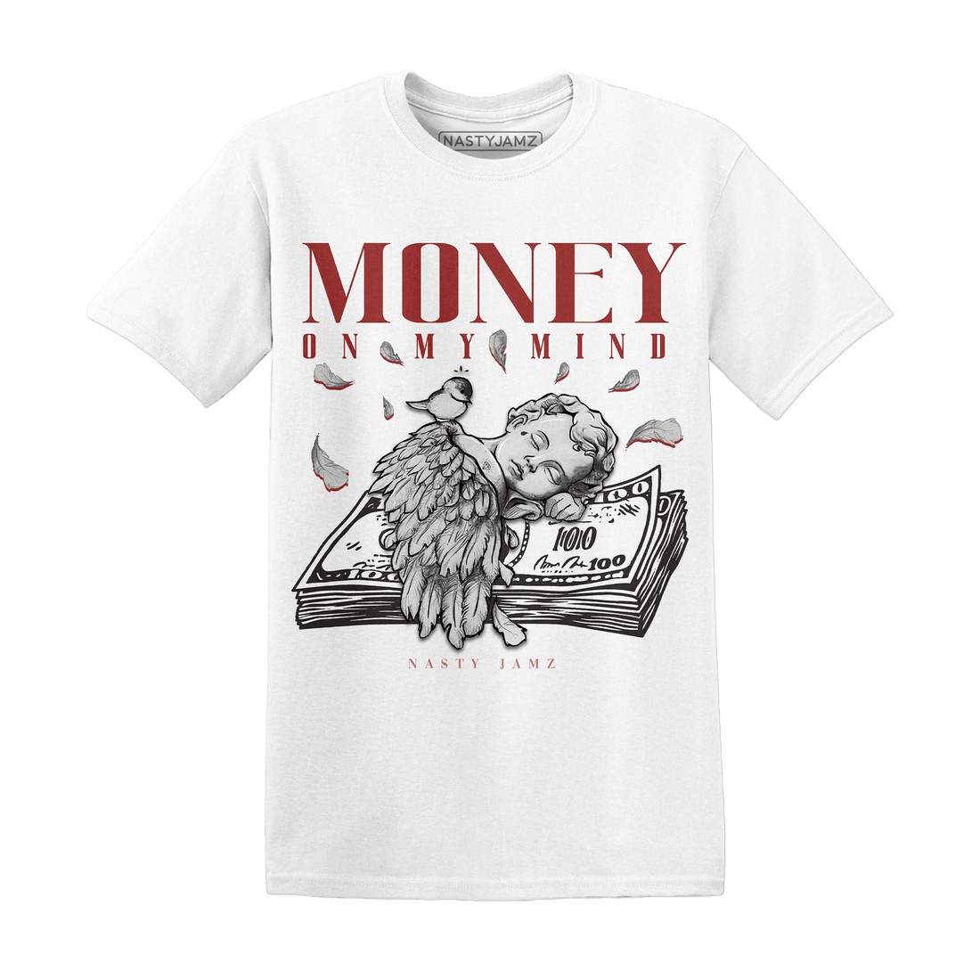 Dune Red 13s T Shirt Match Money On My Mind Angel - NastyJamz