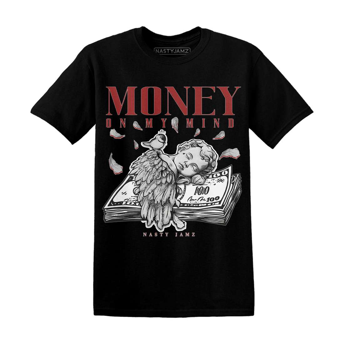 Dune Red 13s T Shirt Match Money On My Mind Angel - NastyJamz