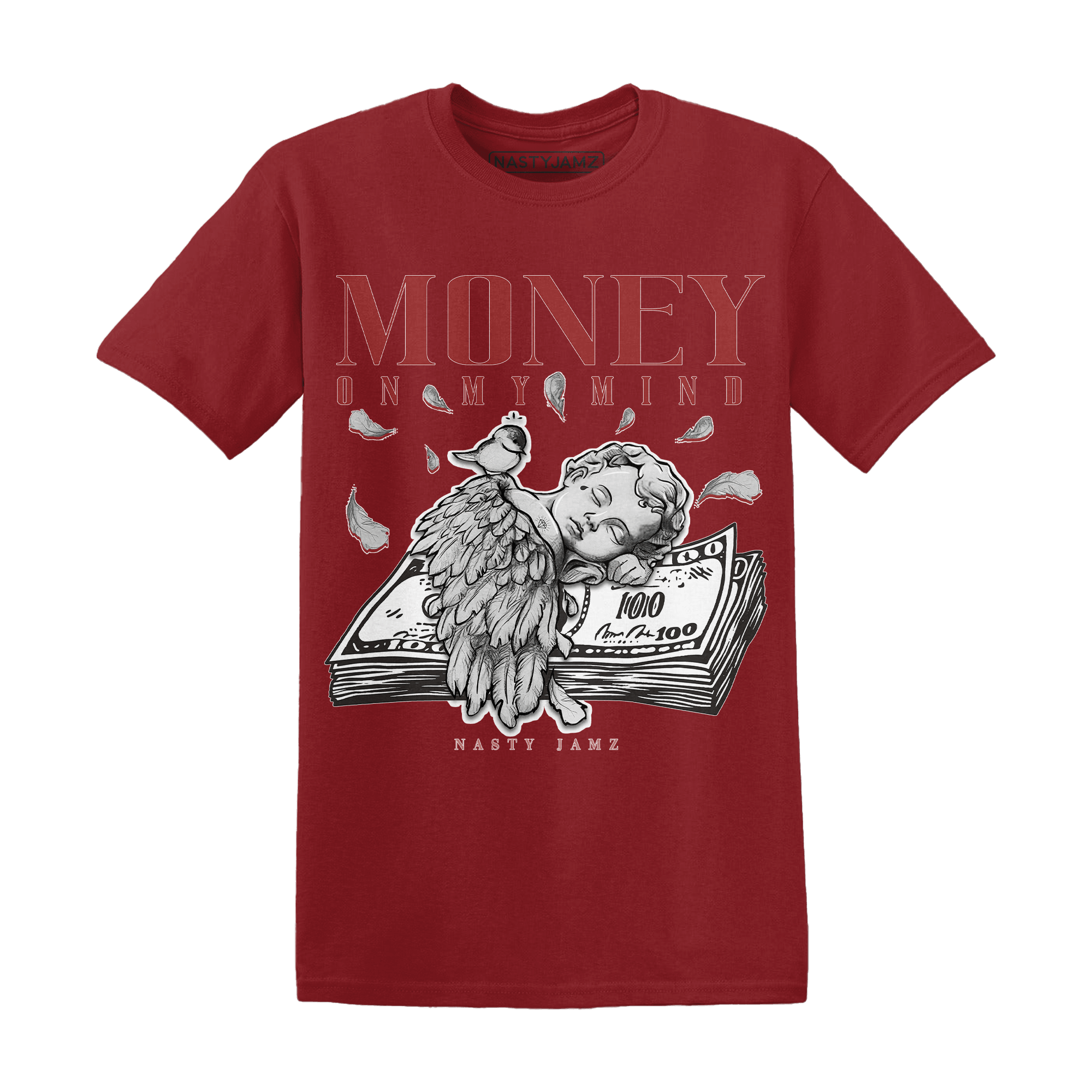 Dune Red 13s T Shirt Match Money On My Mind Angel - NastyJamz