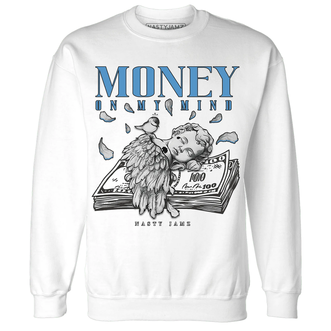 Carolina-Blue-Univercitii-17s-NastyJamz-Sweatshirt-Match-Money-On-My-Mind-Angel