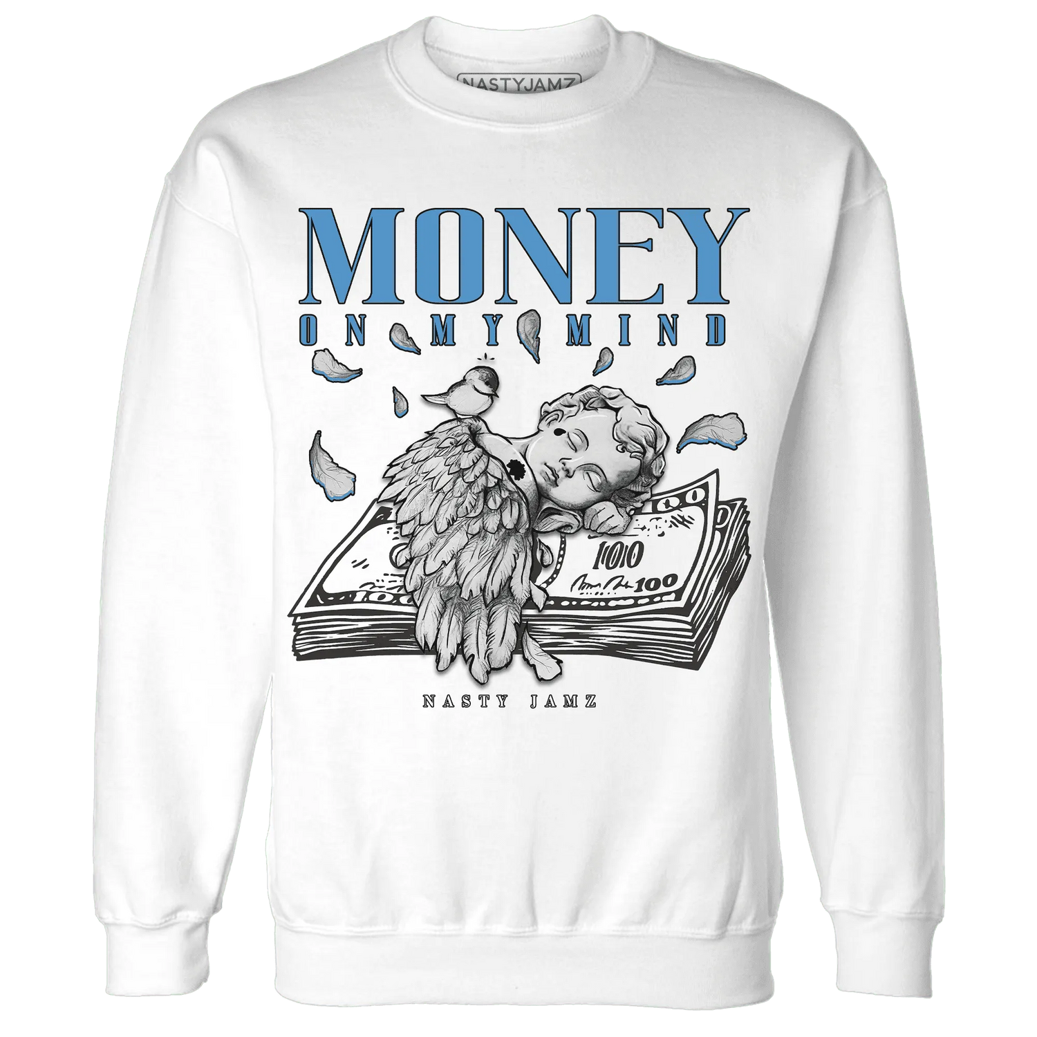 Carolina-Blue-Univercitii-17s-NastyJamz-Sweatshirt-Match-Money-On-My-Mind-Angel