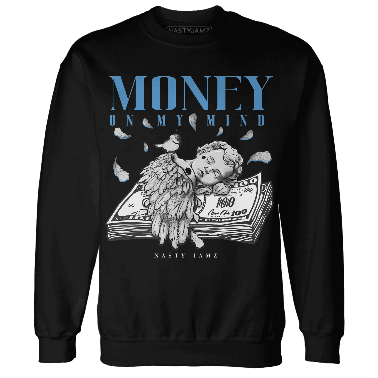 Carolina-Blue-Univercitii-17s-NastyJamz-Sweatshirt-Match-Money-On-My-Mind-Angel