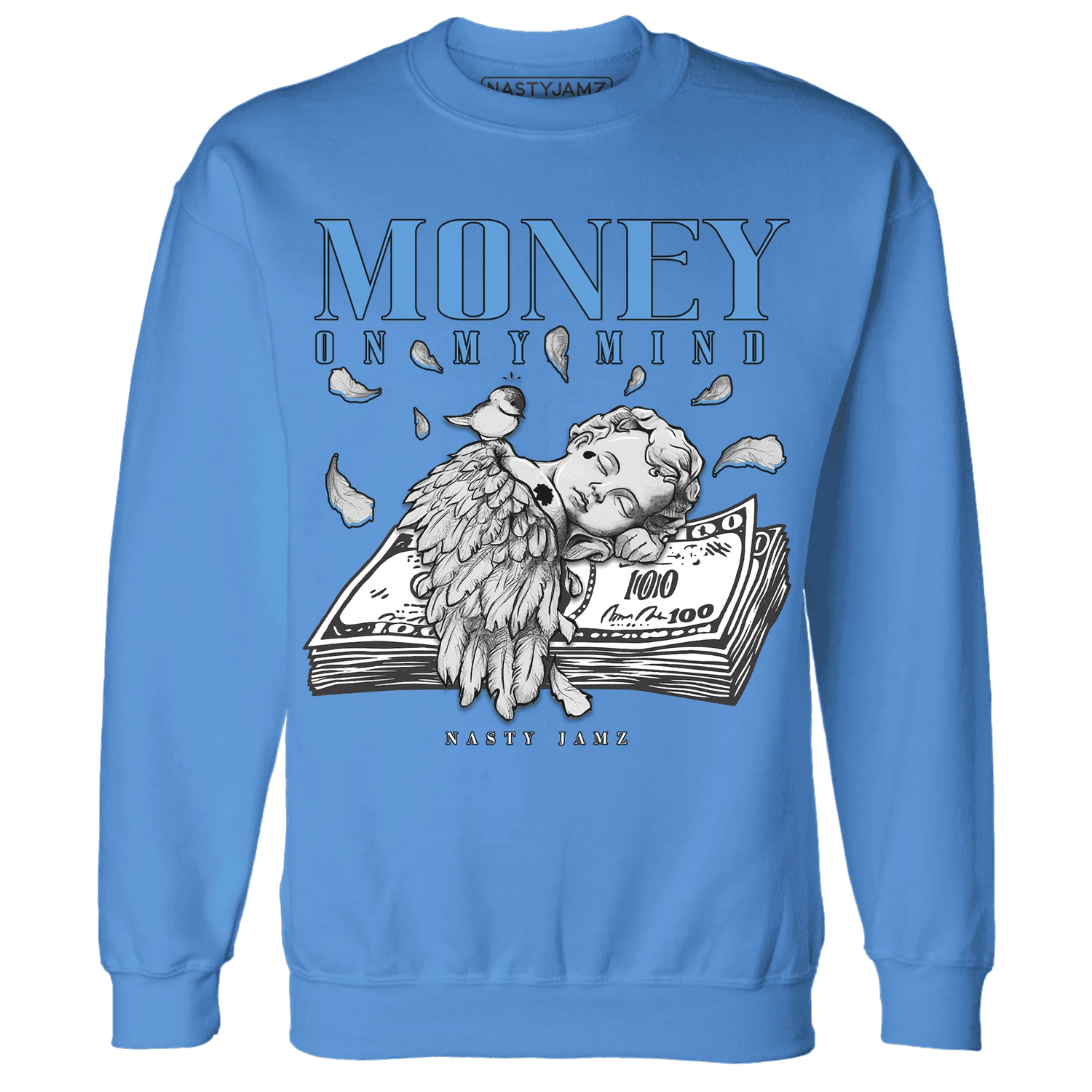 Carolina-Blue-Univercitii-17s-NastyJamz-Sweatshirt-Match-Money-On-My-Mind-Angel