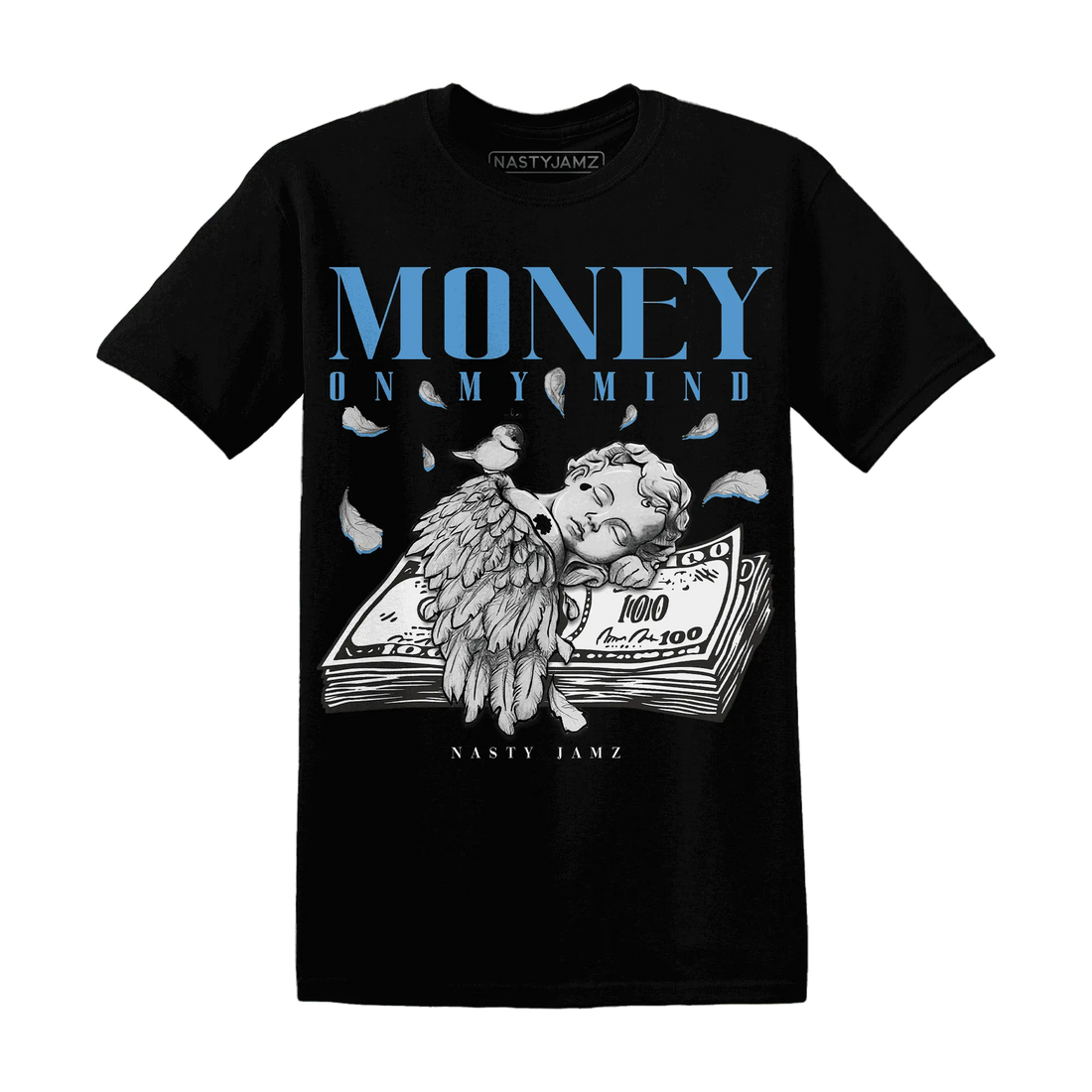 Carolina-Blue-Univercitii-17s-NastyJamz-T-Shirt-Match-Money-On-My-Mind-Angel