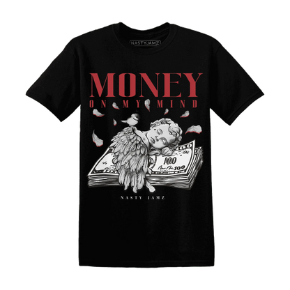 Black-Toe-Reimagined-Red-White-1s-T-Shirt-Match-Money-On-My-Mind-Angel