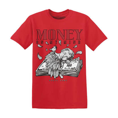 Black-Toe-Reimagined-Red-White-1s-T-Shirt-Match-Money-On-My-Mind-Angel