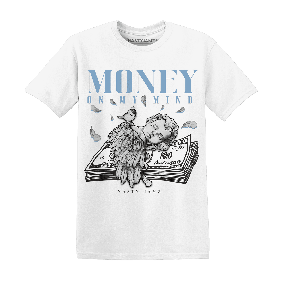 First In Flight 1s T Shirt Match Money On My Mind Angel - NastyJamz