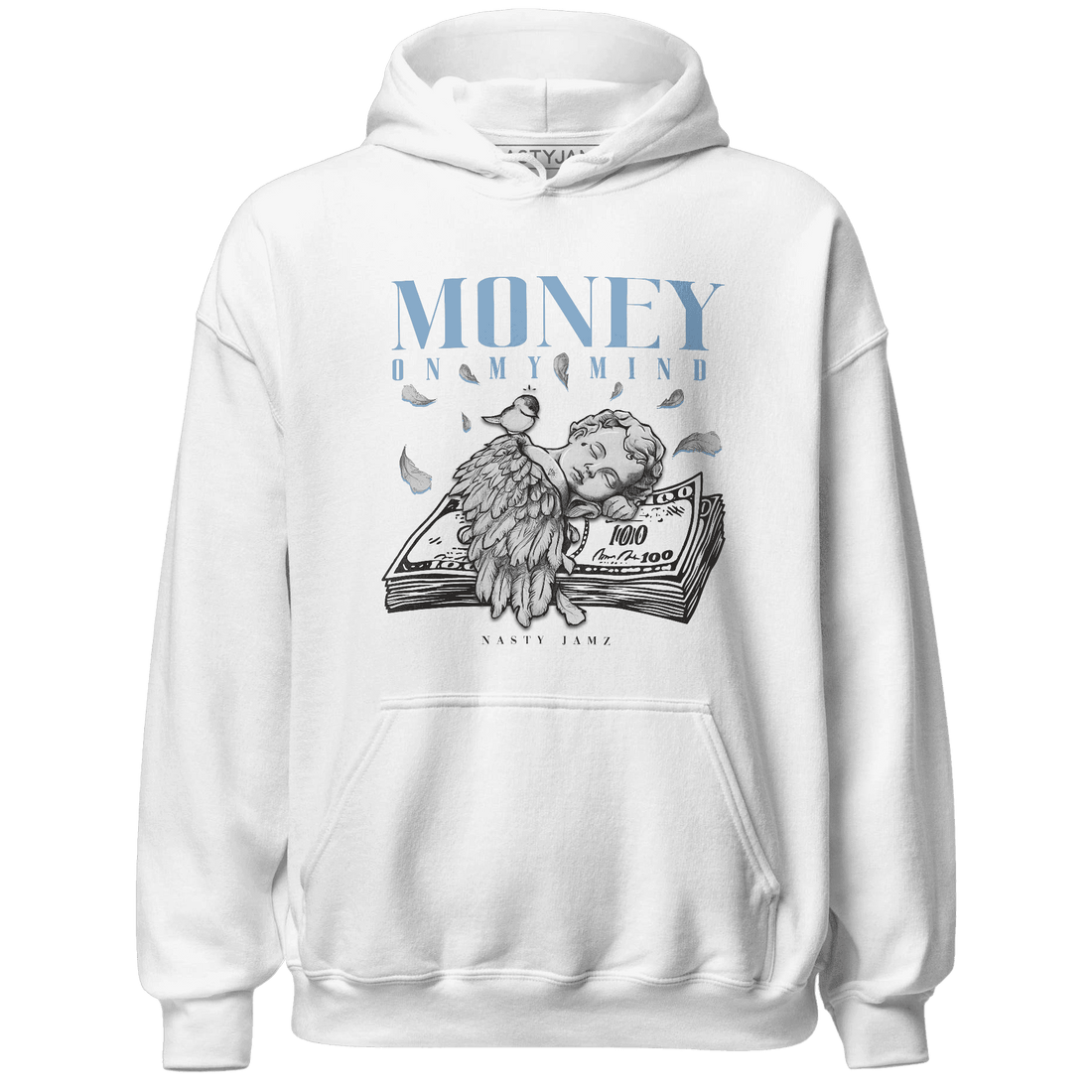First In Flight 1s Hoodie Match Money On My Mind Angel - NastyJamz