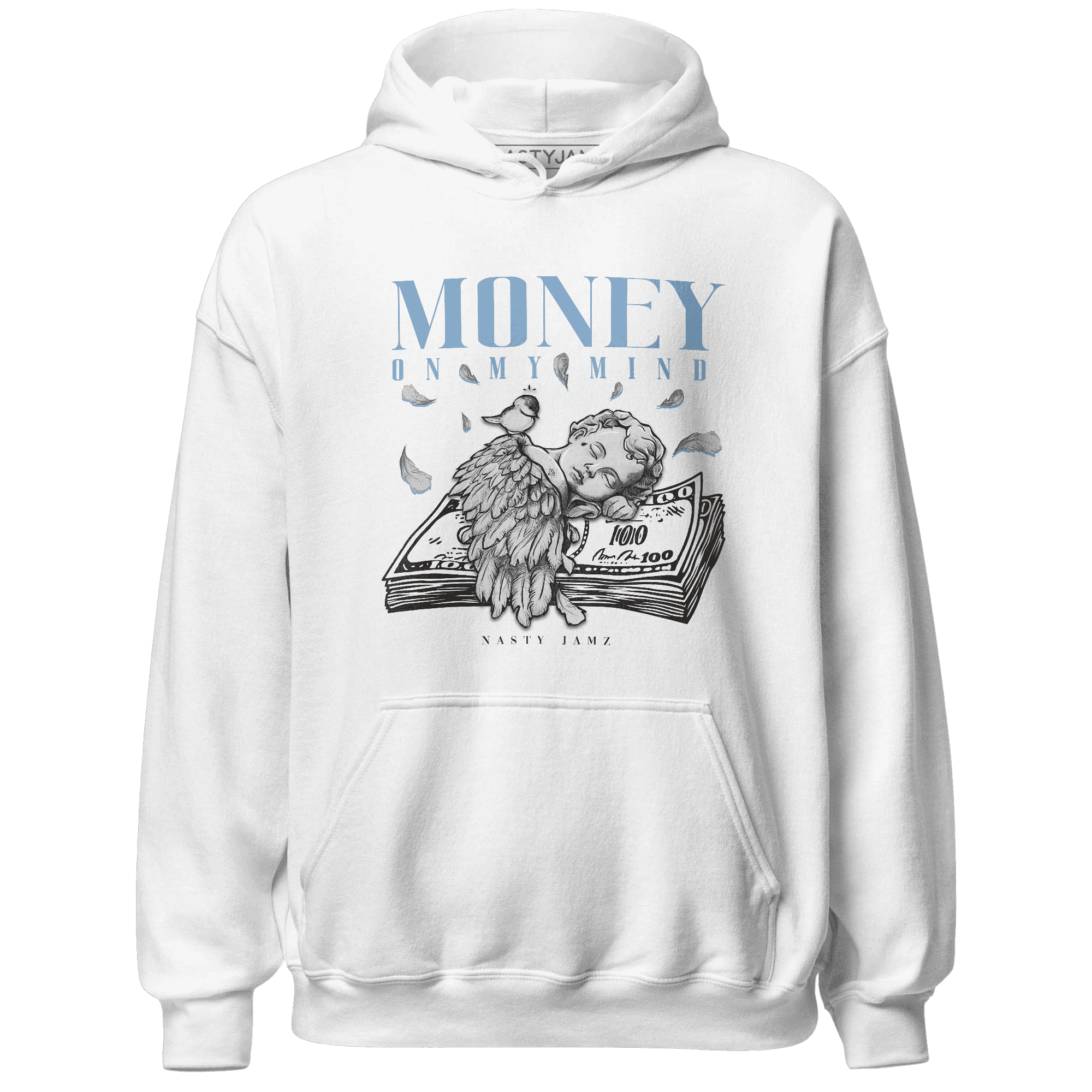 First In Flight 1s Hoodie Match Money On My Mind Angel - NastyJamz