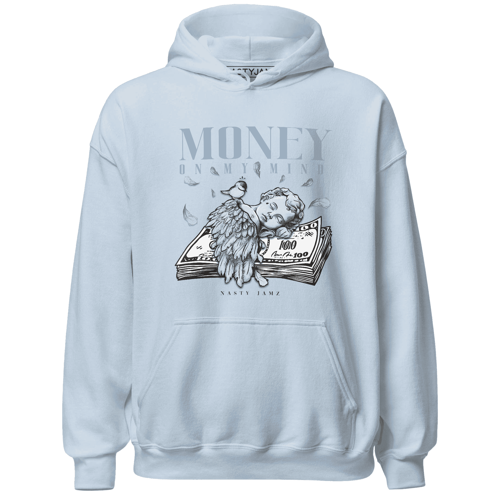 First In Flight 1s Hoodie Match Money On My Mind Angel - NastyJamz