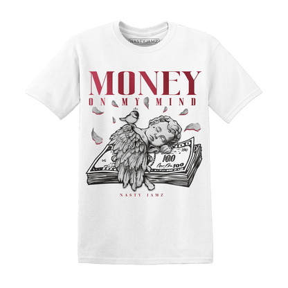 High 85 Metallic Burgundy 1s T Shirt Match Money On My Mind Angel - NastyJamz