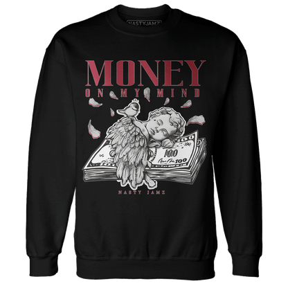 High 85 Metallic Burgundy 1s Sweatshirt Match Money On My Mind Angel - NastyJamz