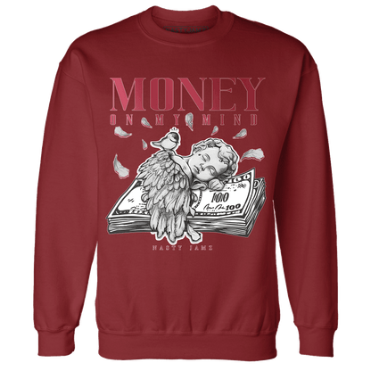 High 85 Metallic Burgundy 1s Sweatshirt Match Money On My Mind Angel - NastyJamz