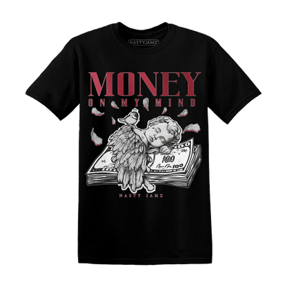 High 85 Metallic Burgundy 1s T Shirt Match Money On My Mind Angel - NastyJamz