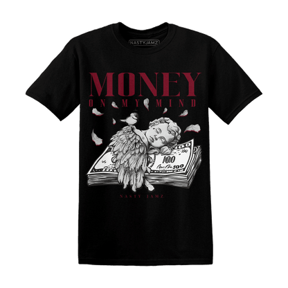 High White Team Red 1s T Shirt Money On My Mind Angel - NastyJamz