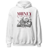 High White Team Red 1s Hoodie Match Money On My Mind Angel - NastyJamz