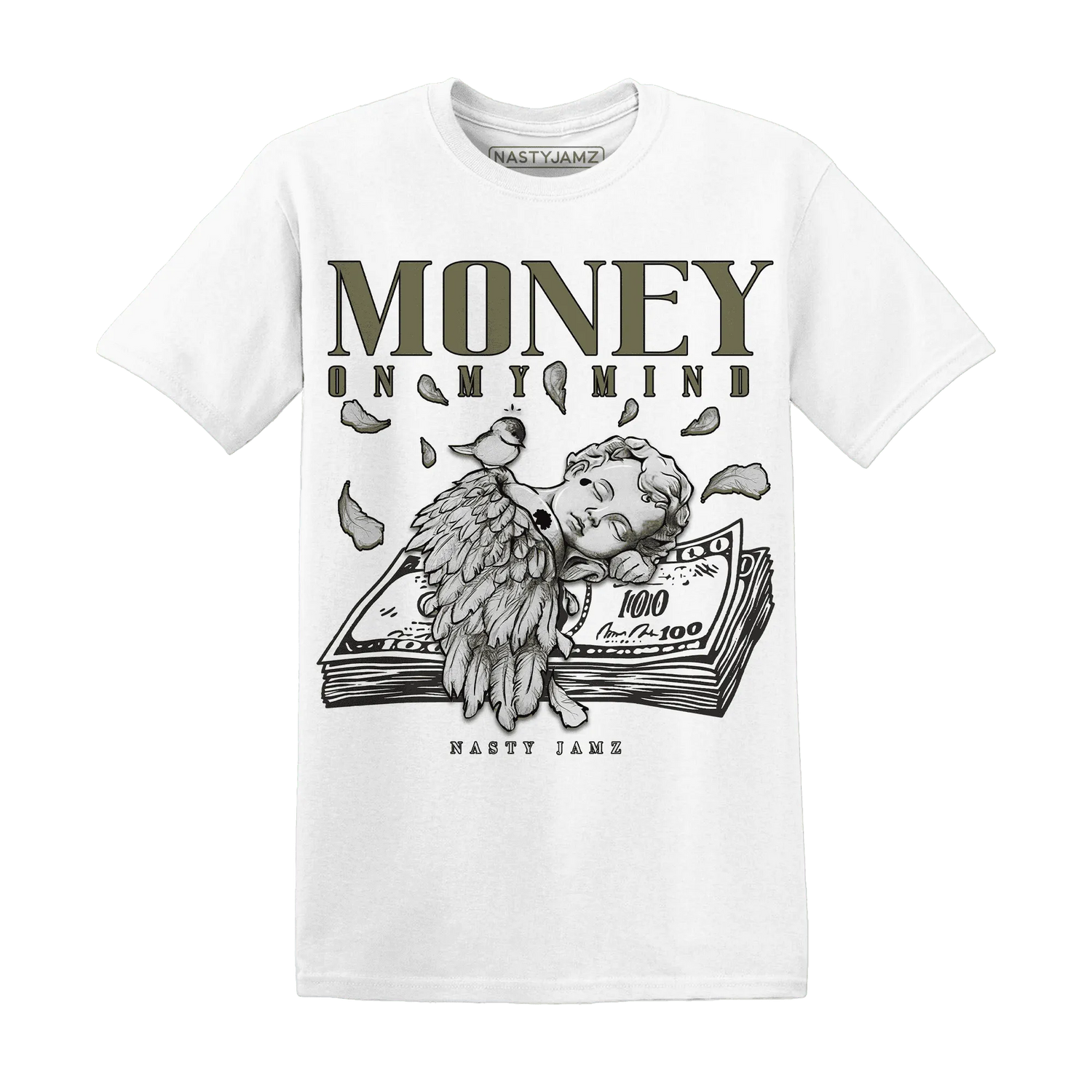 Medium-Olive-1s-NastyJamz-T-Shirt-Match-Money-On-My-Mind-Angel