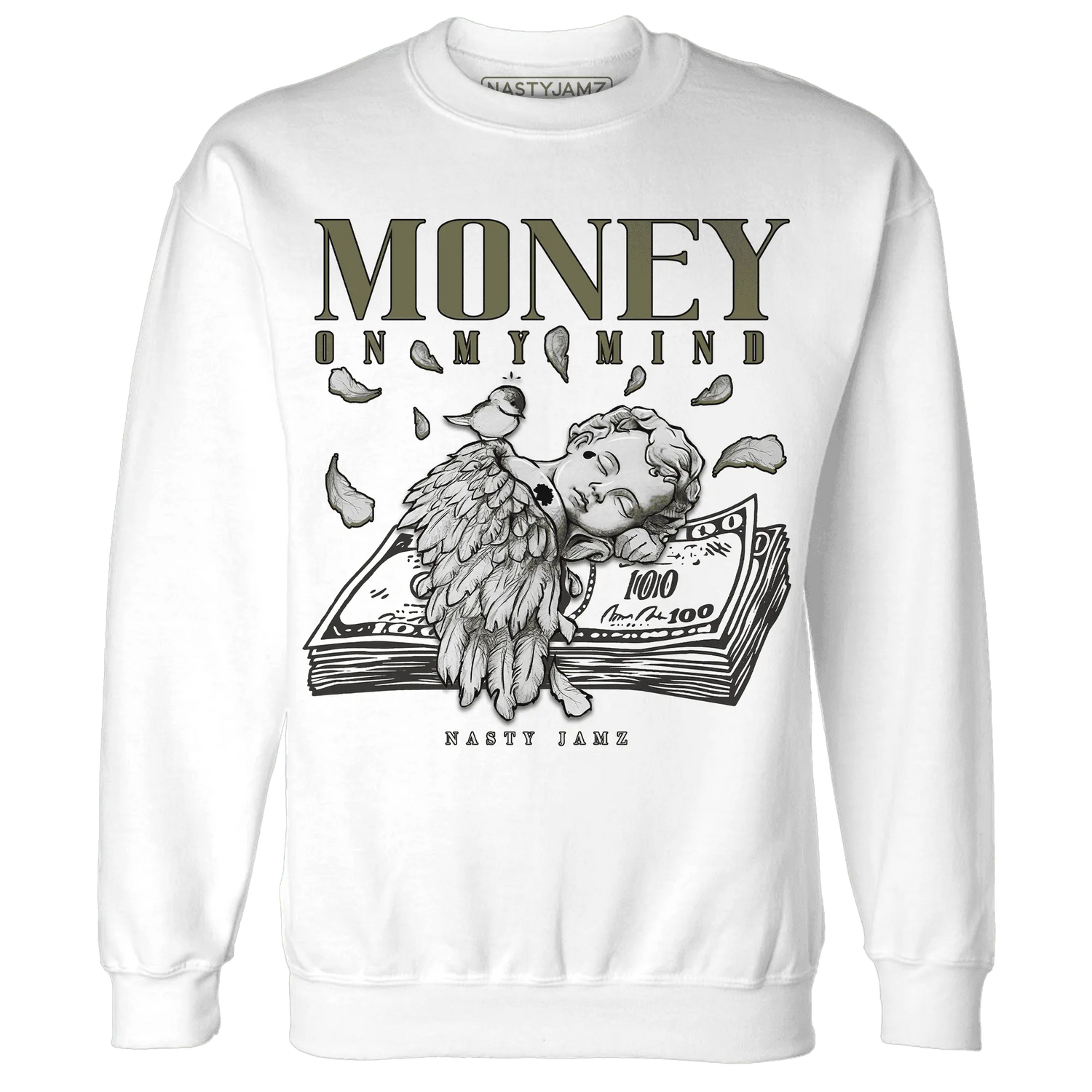 Medium-Olive-1s-NastyJamz-Sweatshirt-Match-Money-On-My-Mind-Angel