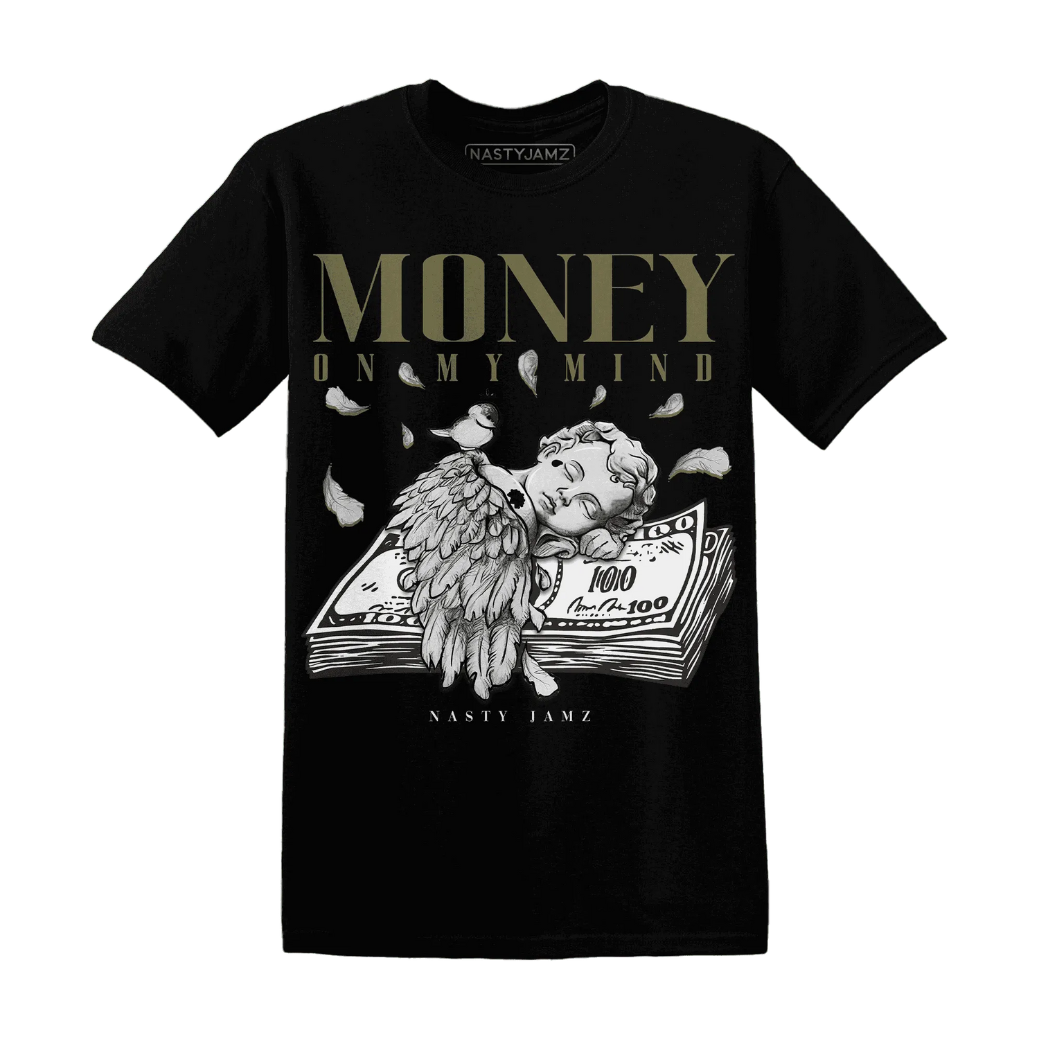 Medium-Olive-1s-NastyJamz-T-Shirt-Match-Money-On-My-Mind-Angel