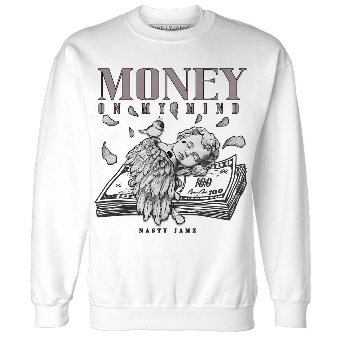 Black-Violet-Ore-3s-NastyJamz-Sweatshirt-Match-Money-On-My-Mind-Angel