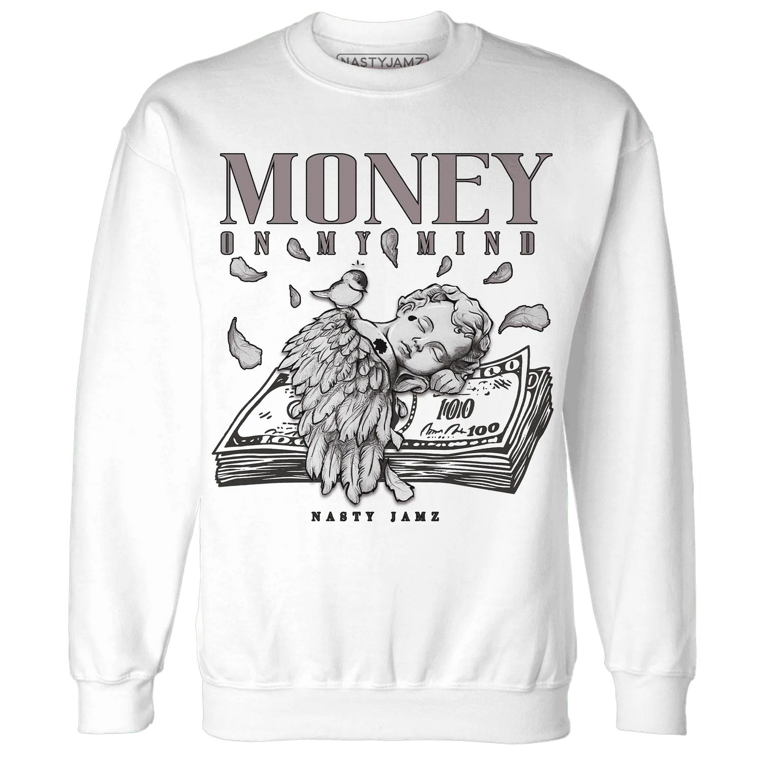 Black-Violet-Ore-3s-NastyJamz-Sweatshirt-Match-Money-On-My-Mind-Angel