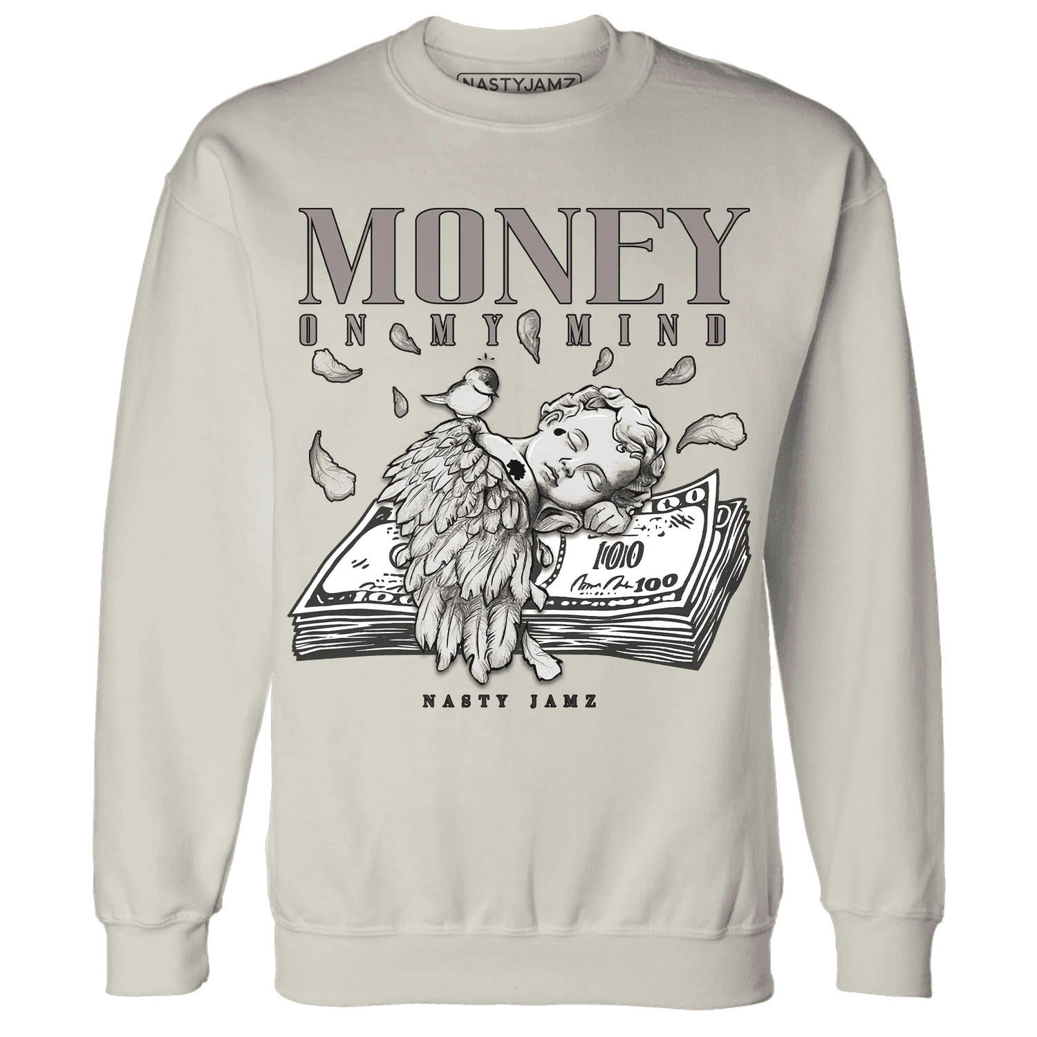 Black-Violet-Ore-3s-NastyJamz-Sweatshirt-Match-Money-On-My-Mind-Angel