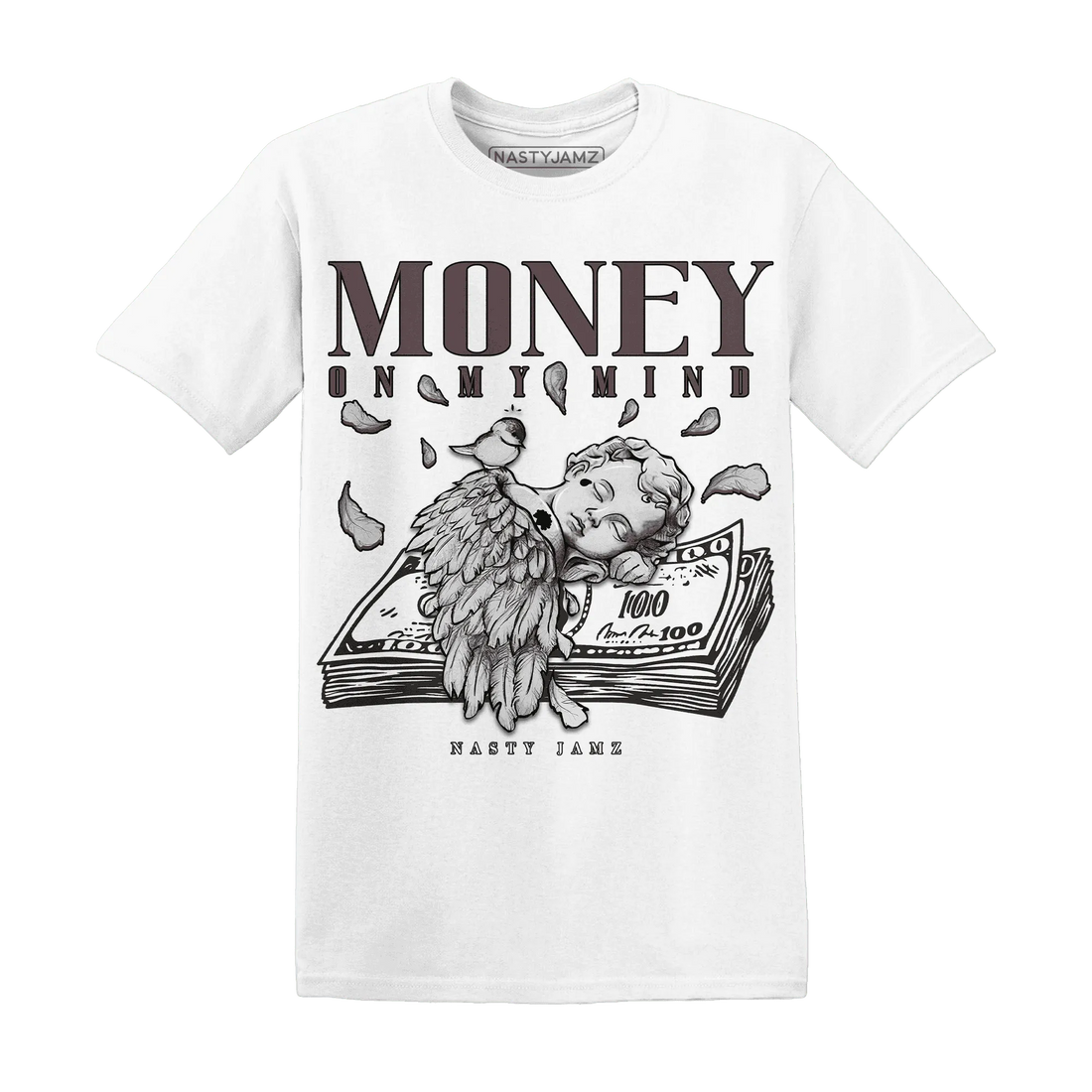 Burgundy-Crush-3s-NastyJamz-T-Shirt-Match-Money-On-My-Mind-Angel