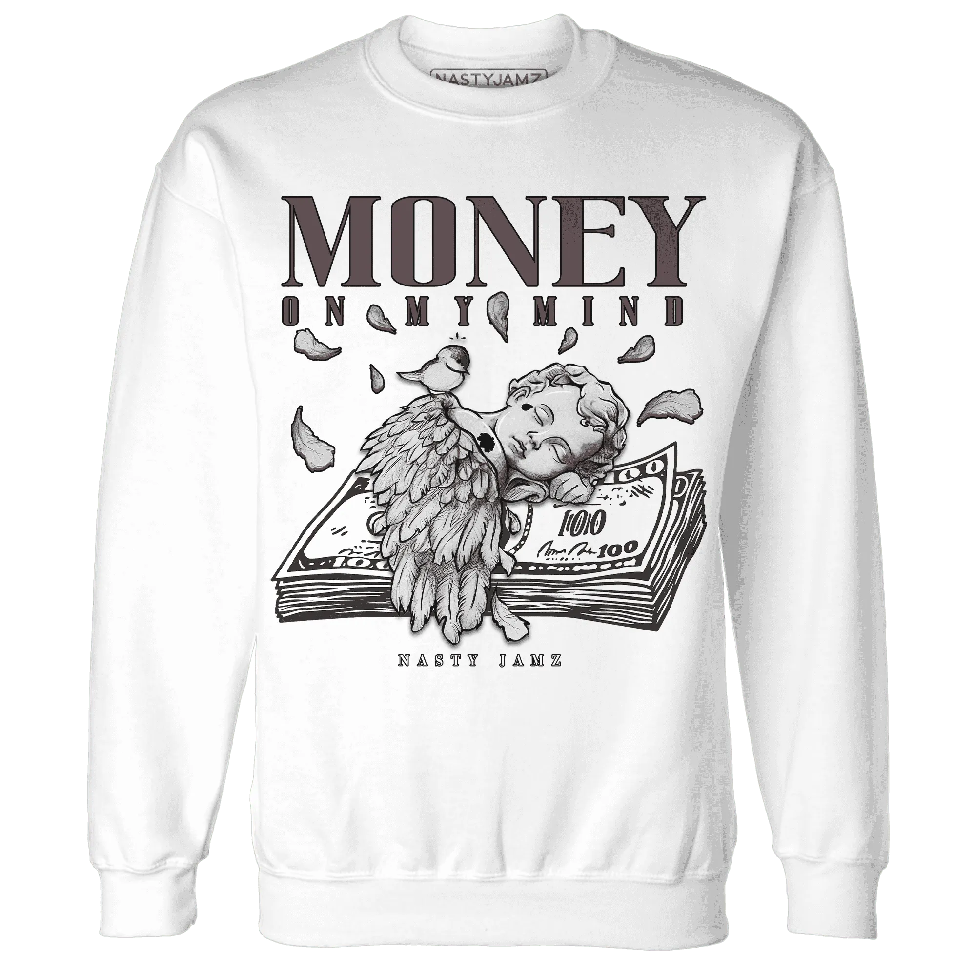 Burgundy-Crush-3s-NastyJamz-Sweatshirt-Match-Money-On-My-Mind-Angel