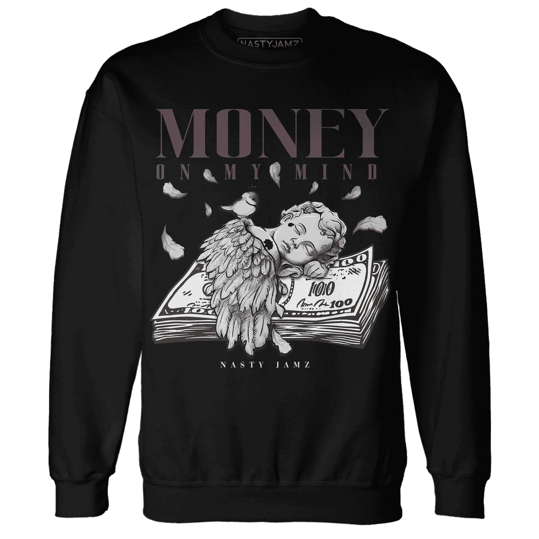 Burgundy-Crush-3s-NastyJamz-Sweatshirt-Match-Money-On-My-Mind-Angel