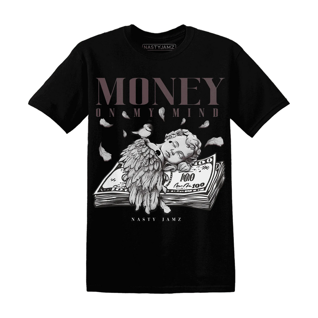 Burgundy-Crush-3s-NastyJamz-T-Shirt-Match-Money-On-My-Mind-Angel
