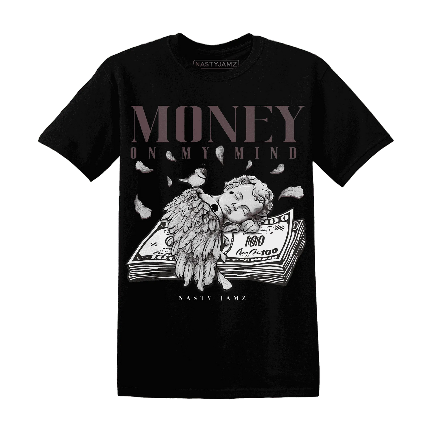 Burgundy-Crush-3s-NastyJamz-T-Shirt-Match-Money-On-My-Mind-Angel
