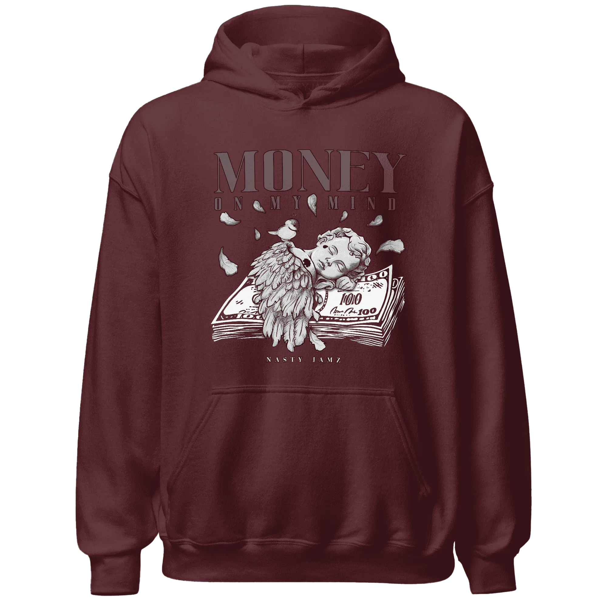 Burgundy-Crush-3s-NastyJamz-Hoodie-Match-Money-On-My-Mind-Angel