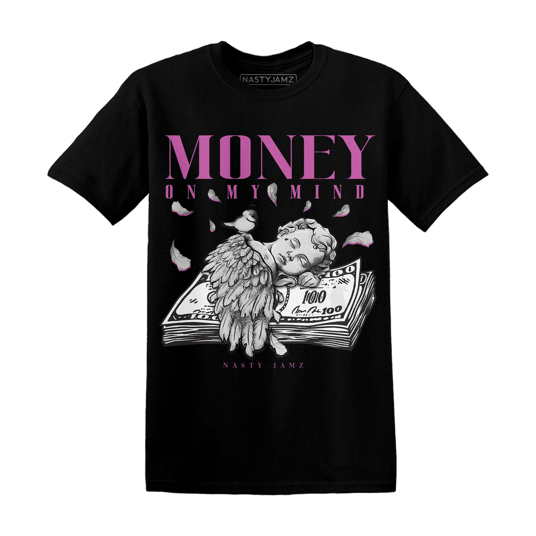GS Hyper Violet 4s T Shirt Money On My Mind Angel - NastyJamz