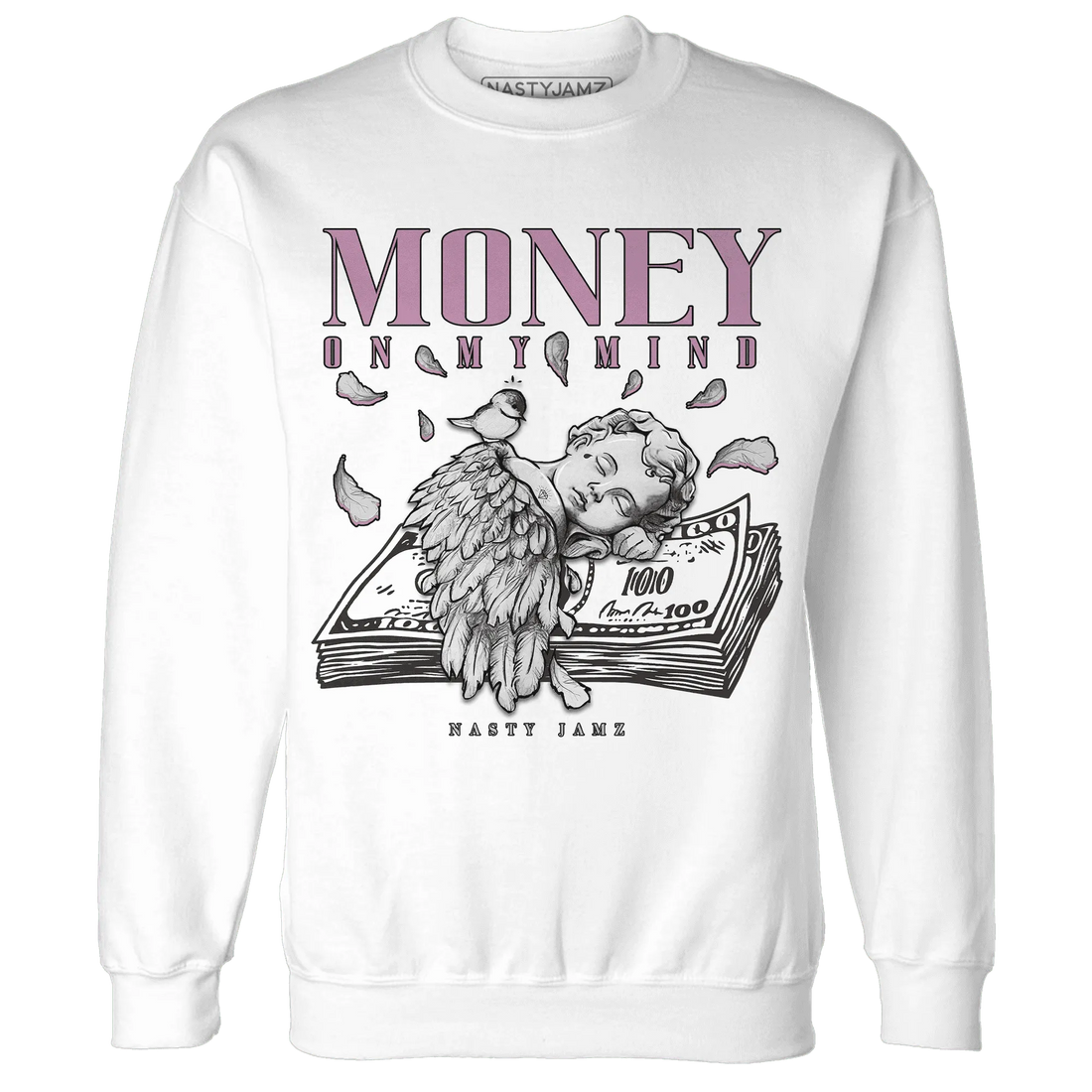 Orchid-Neutral-Grey-Black-White-4s-Sweatshirt-Match-Money-On-My-Mind-Angel
