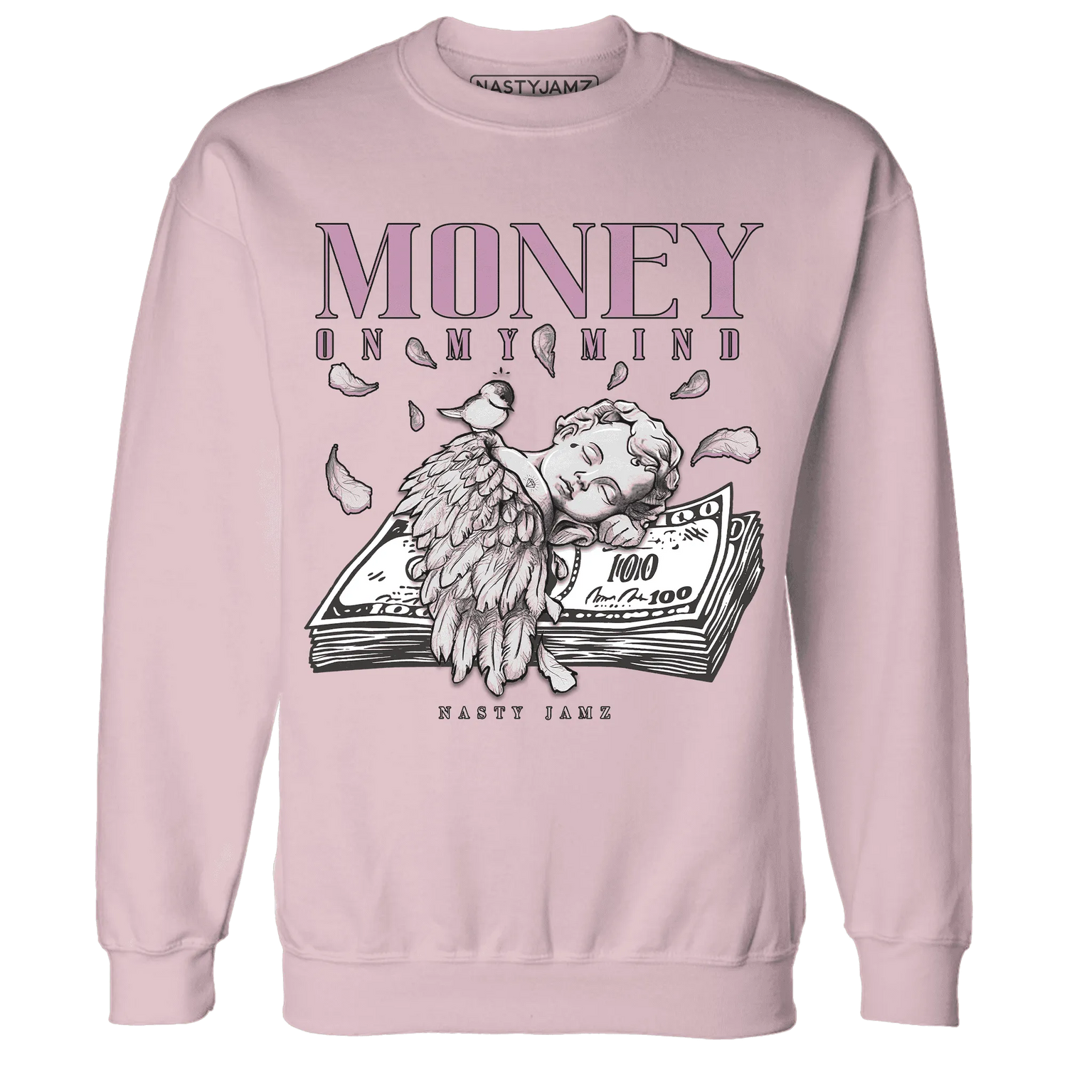 Orchid-Neutral-Grey-Black-White-4s-Sweatshirt-Match-Money-On-My-Mind-Angel