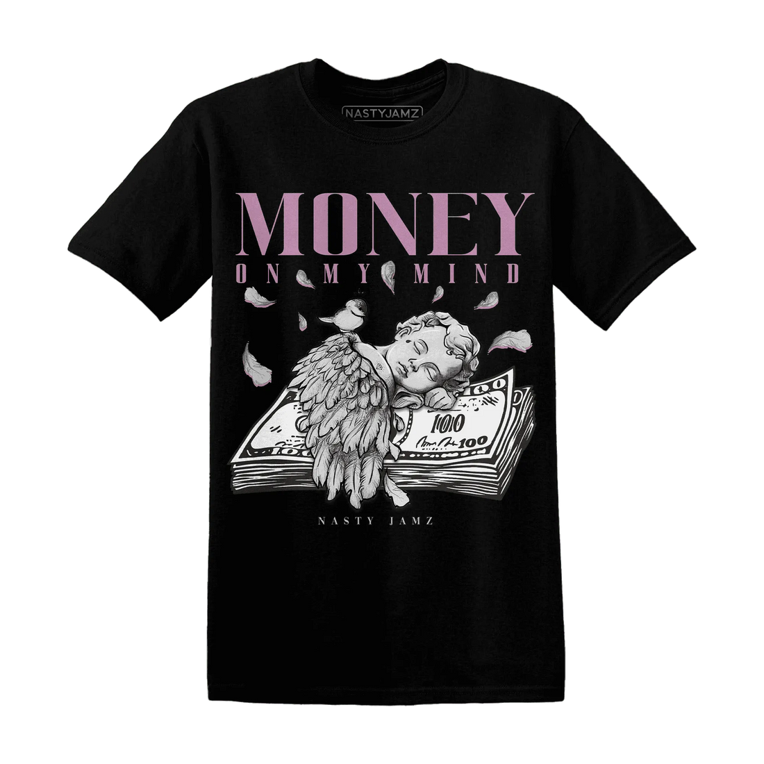 Orchid-Neutral-Grey-Black-White-4s-T-Shirt-Match-Money-On-My-Mind-Angel