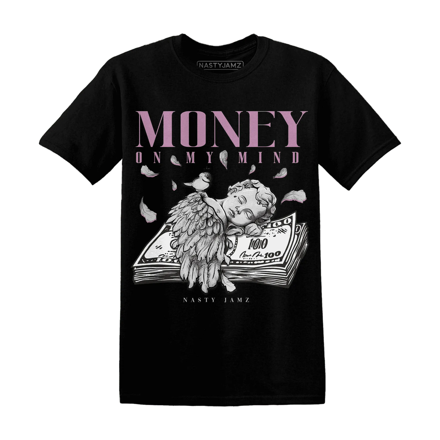 Orchid-Neutral-Grey-Black-White-4s-T-Shirt-Match-Money-On-My-Mind-Angel
