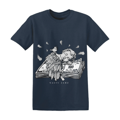 White-Navy-6s-T-Shirt-Match-Money-On-My-Mind-Angel