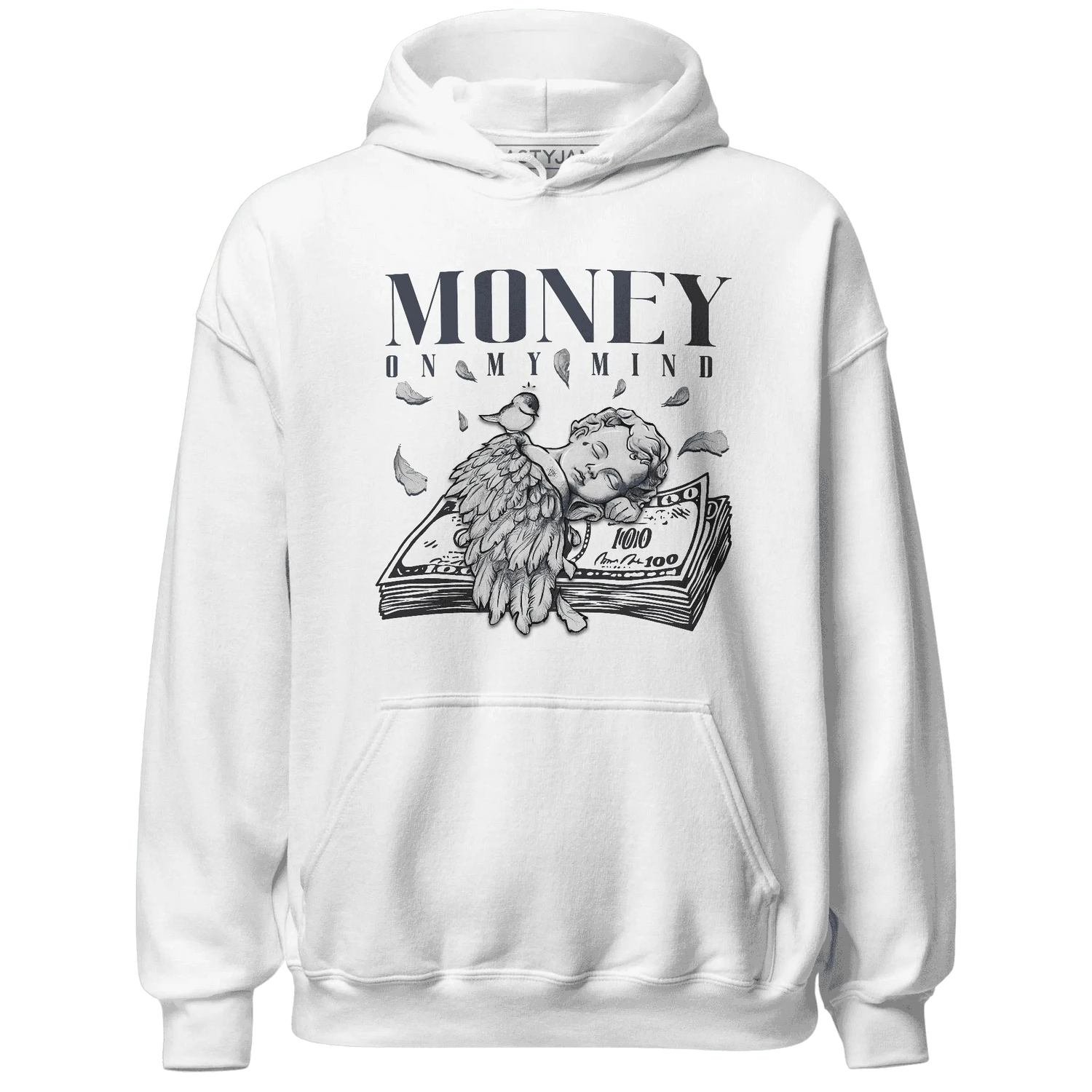 White-Navy-6s-Hoodie-Match-Money-On-My-Mind-Angel