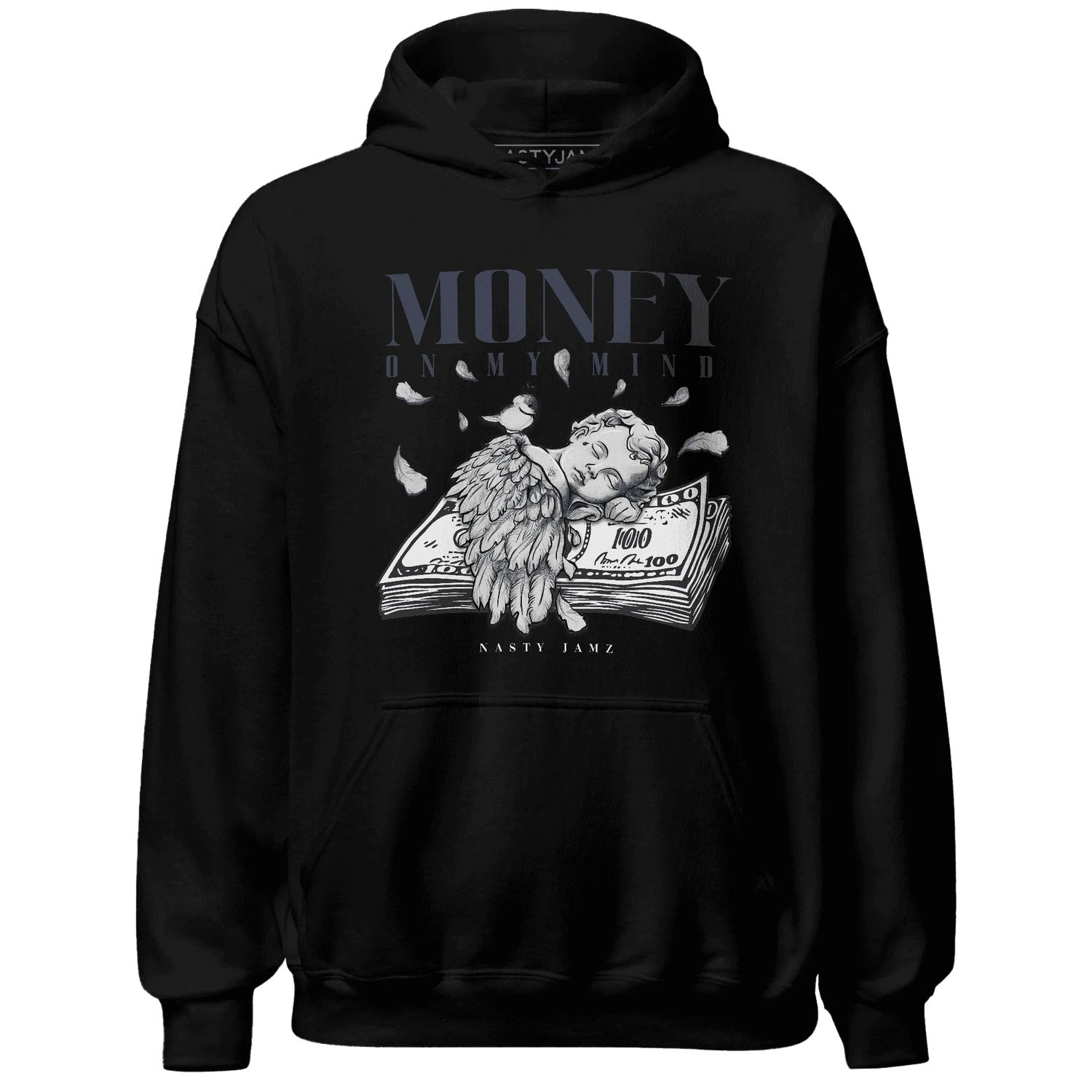 White-Navy-6s-Hoodie-Match-Money-On-My-Mind-Angel