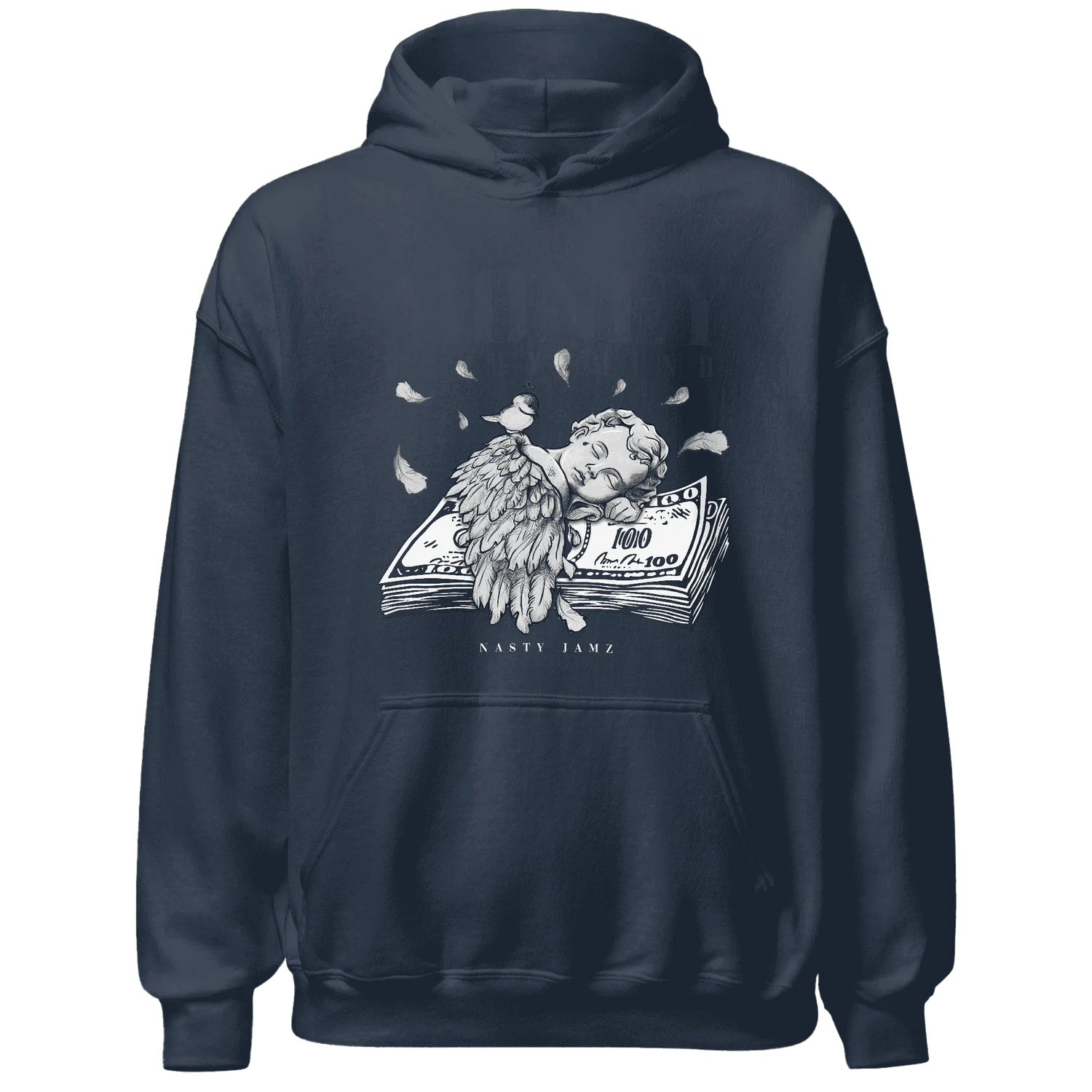 White-Navy-6s-Hoodie-Match-Money-On-My-Mind-Angel