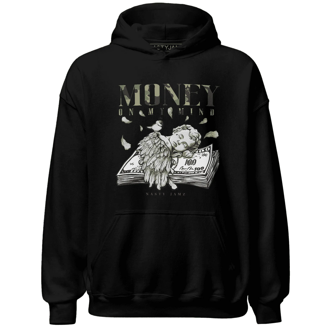 AM-90-Dark-Sage-Solar-Red-Hoodie-Match-Money-On-My-Mind-Angel