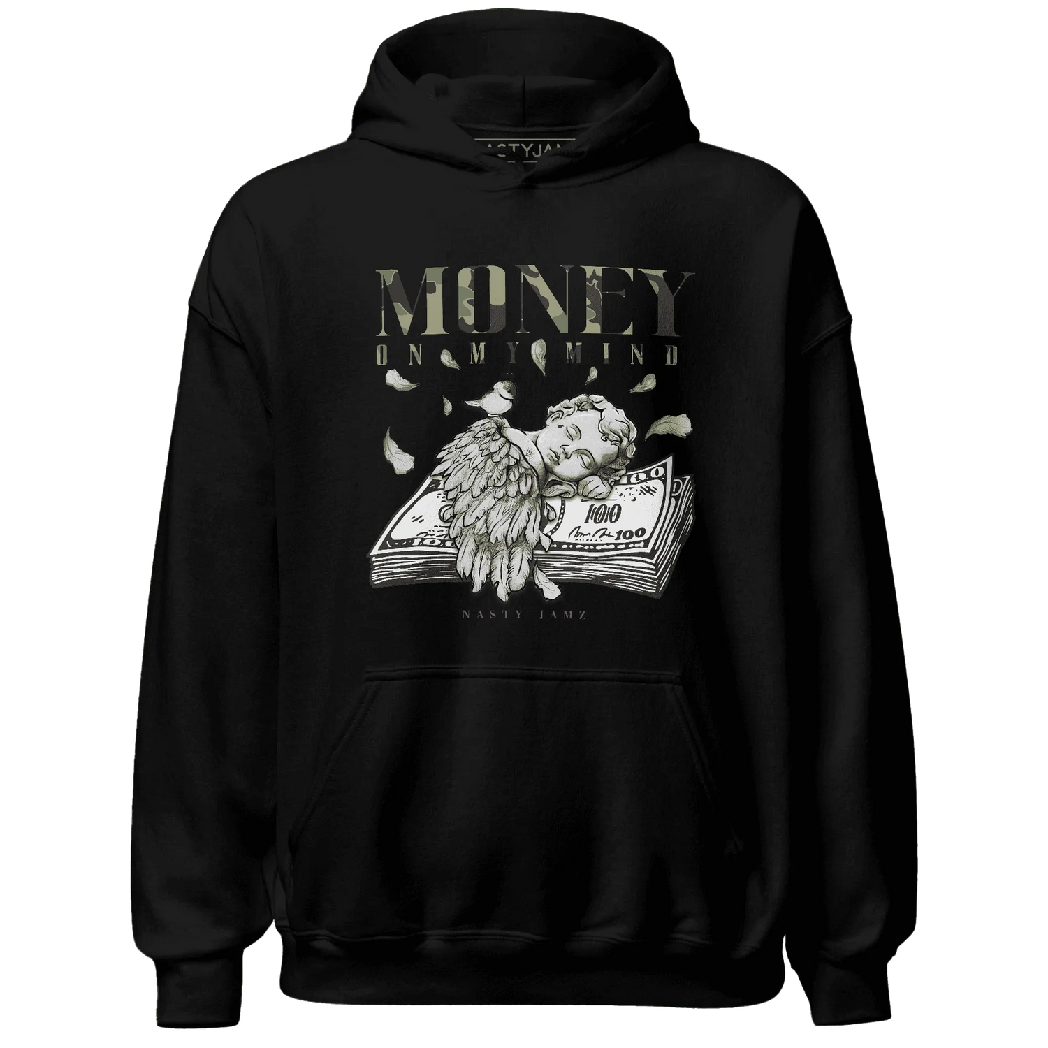 AM-90-Dark-Sage-Solar-Red-Hoodie-Match-Money-On-My-Mind-Angel