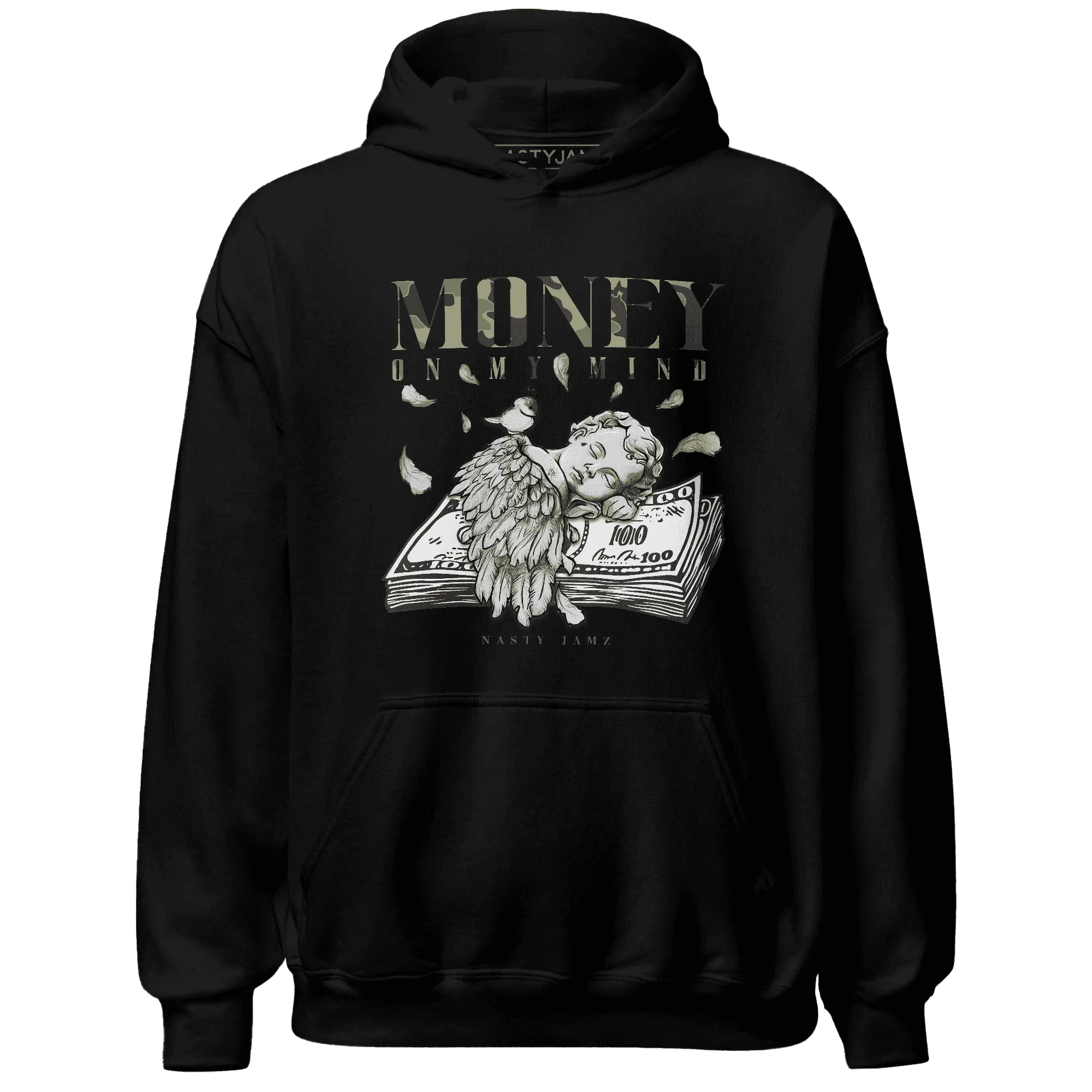 AM-90-Dark-Sage-Solar-Red-Hoodie-Match-Money-On-My-Mind-Angel