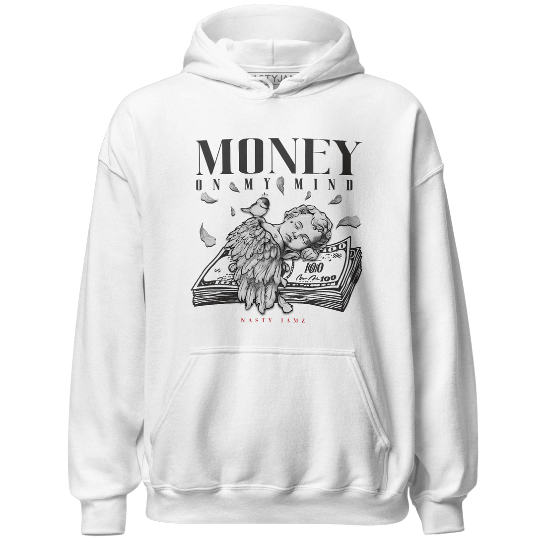 Jumman Jack University Red Hoodie Match Money On My Mind Angel - NastyJamz