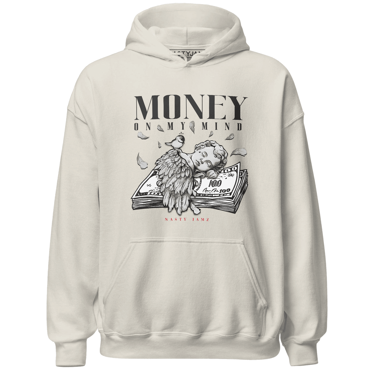 Jumman Jack University Red Hoodie Match Money On My Mind Angel - NastyJamz
