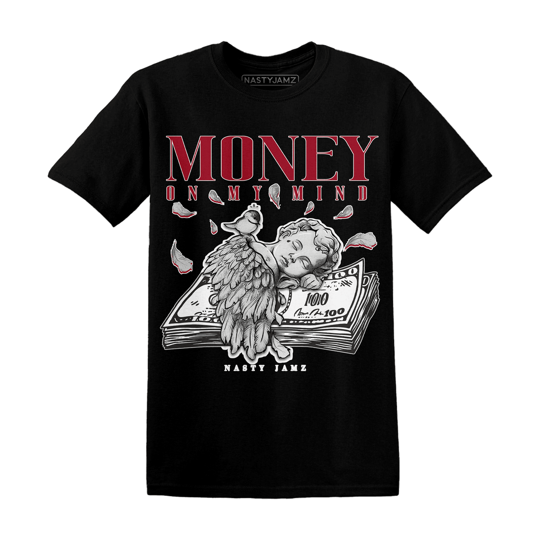Retro Red Taxi 12s T Shirt Money On My Mind Angel - NastyJamz