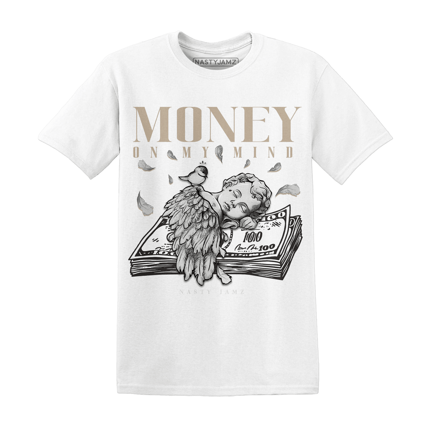 Latte 1s T Shirt Money On My Mind Angel - NastyJamz